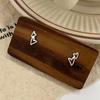 Hollow Double Love Earrings for Women Irregular Niche Design Earrings
