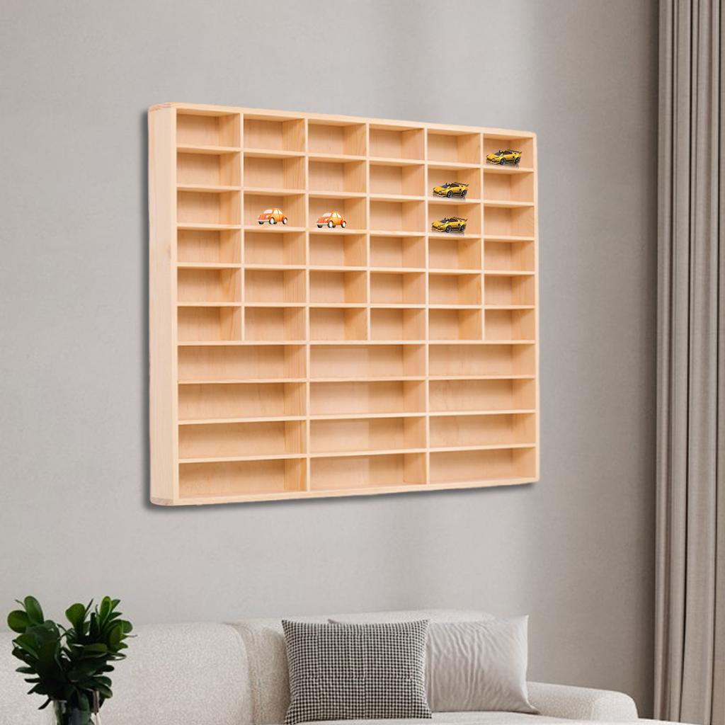 Wooden Toy Car Display Dustproof Toy Shelf Case Protection Organizing Showcase Protection Multifunctional Shelf