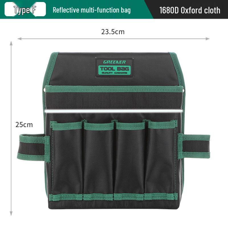 Green Forest Oxford Cloth Tool Waist Bag for Electricians