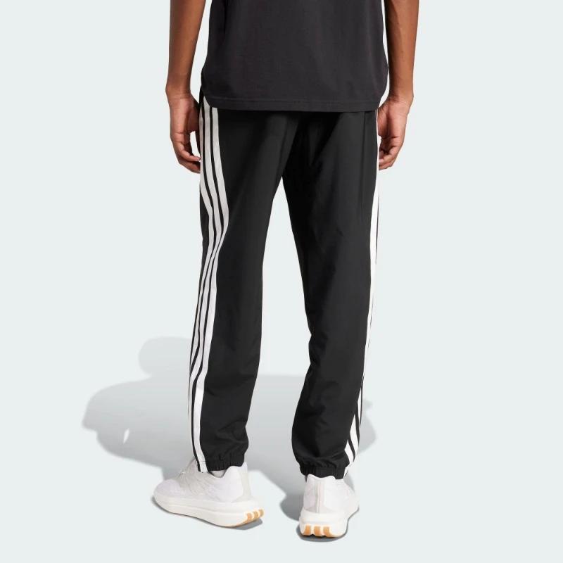 Adidas FW24 Casual Minimalist Striped Sports Trousers Unisex Bottoms Black KA8350