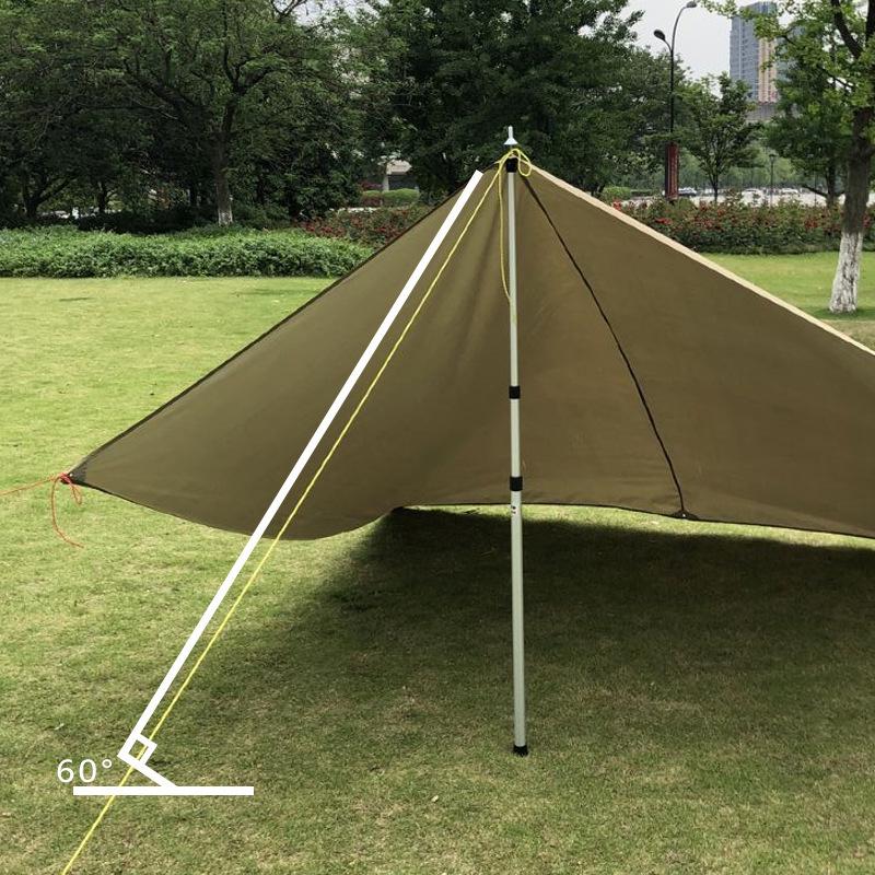 Adjustable Outdoor Aluminum Alloy Awning Pole - Retractable & Portable Tent Support