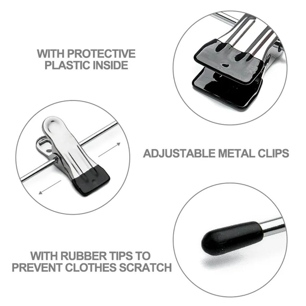 Skirt Hangers 4 Tier Pants Hangers Space Saving Hangers Closet Organizer For Skirt Pants Jeans Scarf Clothes Organizer & Storage