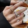 Korean Zirconia Hollow Luxury High-End Cool Style Open Ring