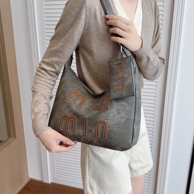 Casual Commuter Retro Large-capacity Bag New Denim Fashion Shoulder Bag Women's Hand-held Armpit Bag