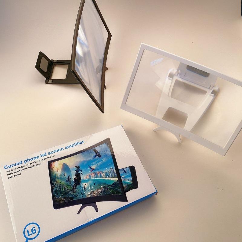 

12-дюймовый увеличитель экрана мобильного телефона 3D HD увеличитель с изогнутым экраном держатель-усилитель видео для смартфона экран мобильного телефона белый