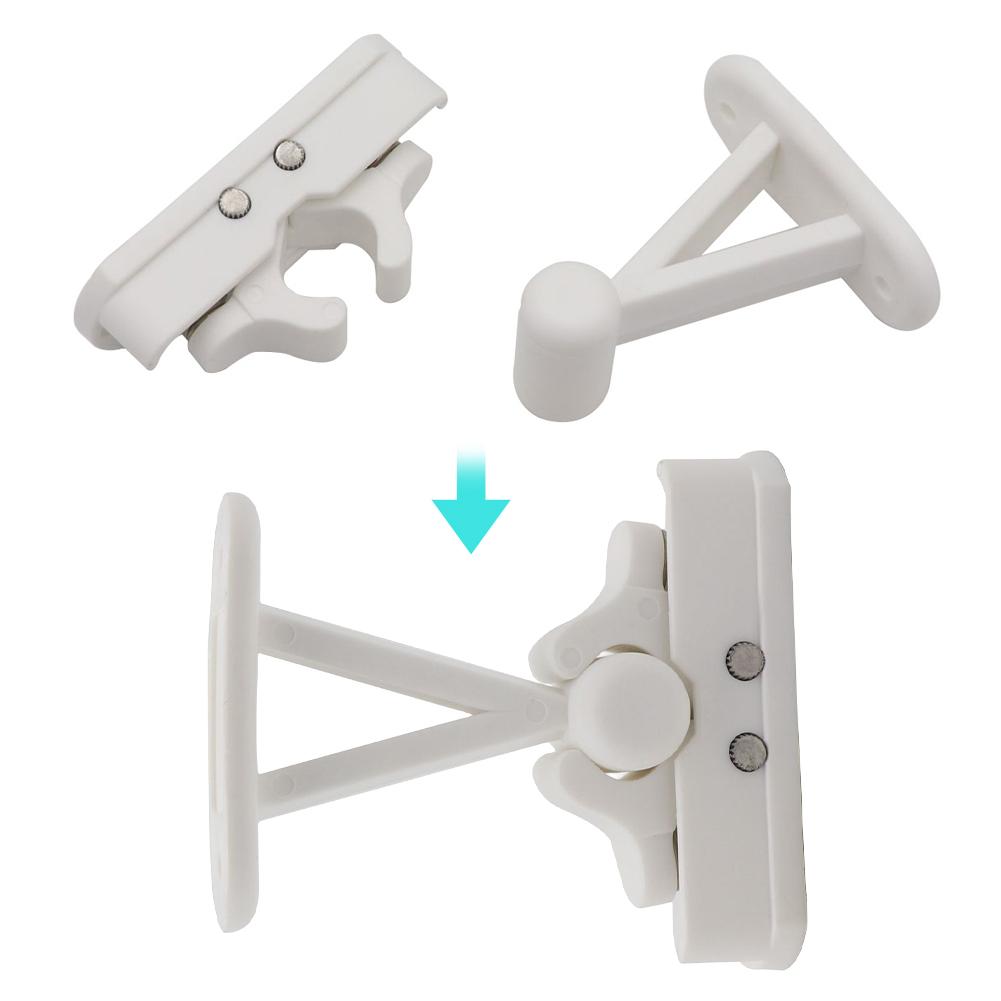 Türfanghaken-Set L-Form Türstopper-Clip Verriegelung für Wohnmobil Wohnwagen Wohnmobil Boot Türfanghalter Türschloss-Stopper-Set