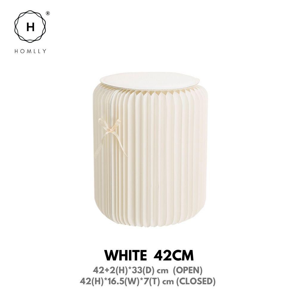 Homlly Eco Craft Paper Foldable Stool Chair with Cushion