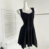 American Spice Girl Pure Desire Wind Suspender Dress Women's 2026 Summer New College Wind Pinch Waist Skinny A-Word Short Skirt