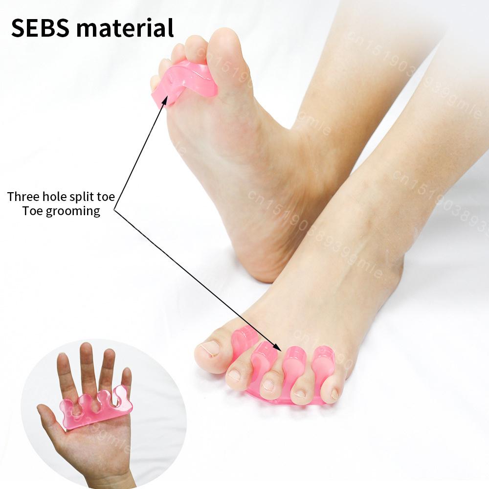 1pair Silicone Finger Toe Separator Soft-Silicon 4 Colors Flexible Finger Toe Spacers for Nail Polish Pedicure Tools