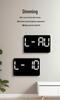 Large LED Digital Alarm Clock - Silent Weekday Display for Living Room