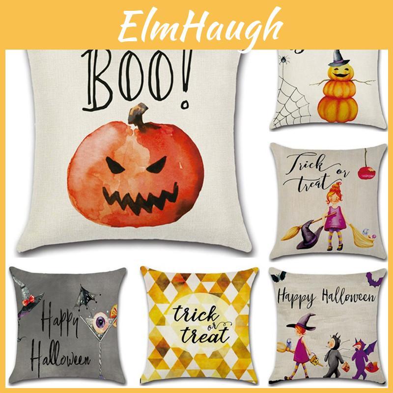 Vibrantly Printed Halloween Themed Cushion Cover Offering Comfortable And Safe Home Accent