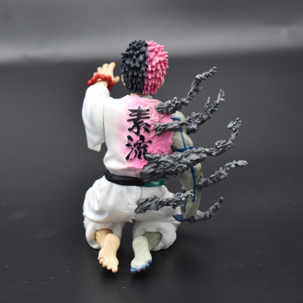 Demon Slayer Upper Moon 3 Akaza Statue - Twelve Kizuki Death Confession Scene Collectible Figure (Half-Human Demon Display Model