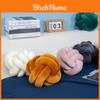Nordic Style Plush Cushion With Knotted Spun Polyester Cover For Home Decor