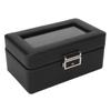 3 Grids Watch Display Case PU Leather Space Saving Single Layer Watch Storage Box for Watch Jewelry