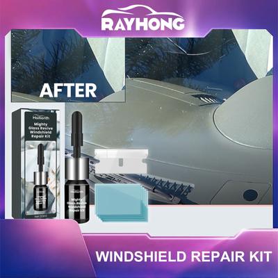 Kit de réparation de pare-brise Homonth pour pare-brise de voiture adhésif spécialisé pour réparer les fissures, les rayures, la casse et le collage
