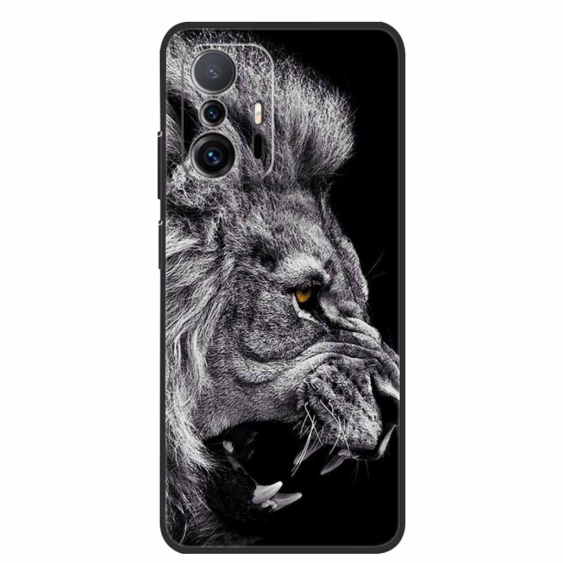 For Xiaomi 11T Pro Case Animals Protective Soft Silicone Cover Phone Cases for Xiaomi Mi 11T Pro 5G Shockproof Mi11T Wolf Coque