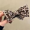 Leopardenmuster Schleifenbrötchen Haarspange Damen Retro Hoher Pferdeschwanz Haarnadel, Hinterkopf Haarknoten Haiklammer