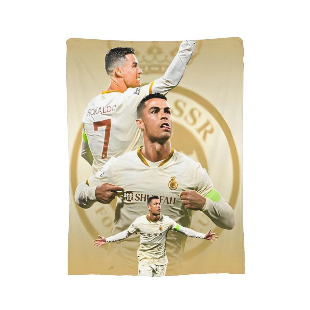 CR7 Football Blanket Cover Fleece Throw Blanket Bed Sofa Printed Soft Warm Bedspreads,