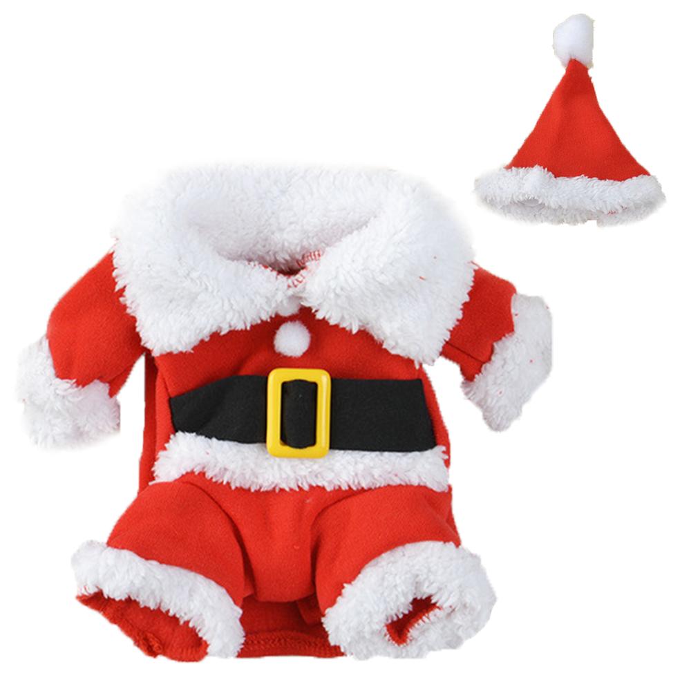 

Cute Dog Costume For Christmas Santa Claus Pet Jumpsuit Party Funny Pets Dress Up For Small Medium Dogs Cats Puppy Outfits Pug XS красный