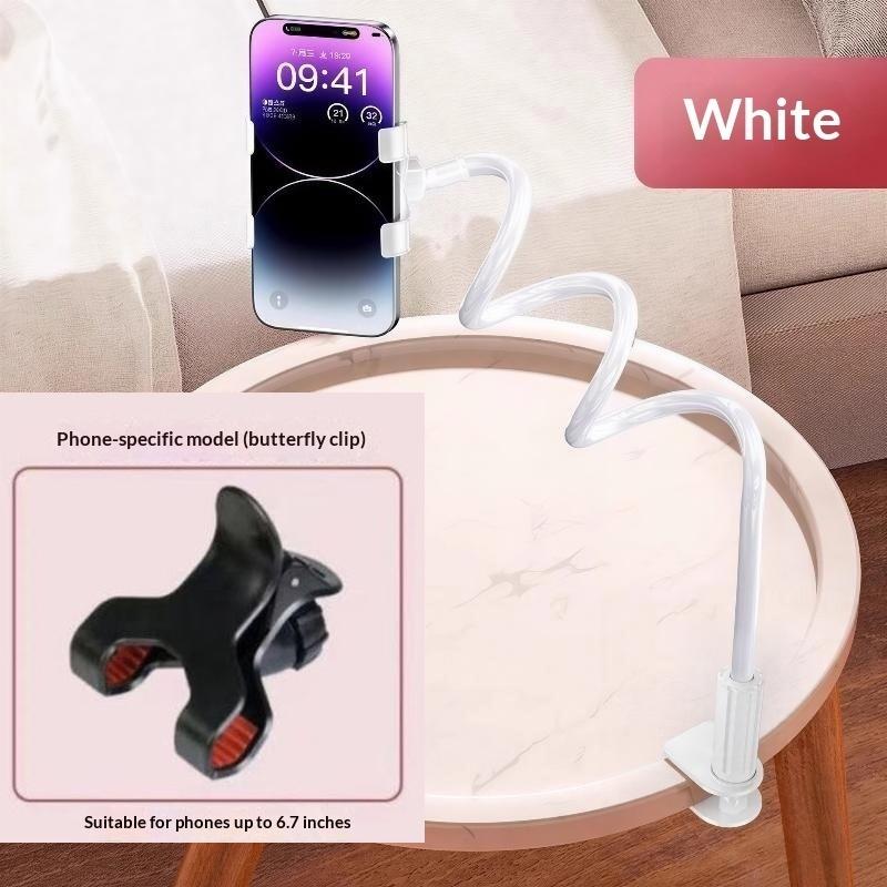 1Pc 75Cm Phone And Tablet Stand With Spiral Clip Multi-Functional Live Streaming Phone Holder Bed Headrest Support Stand Holder