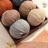 Yak Down 3-Strand Wool Yarn for Hand-Knitted Medium-Thick Sweaters, Cardigans, Scarves, and Hats