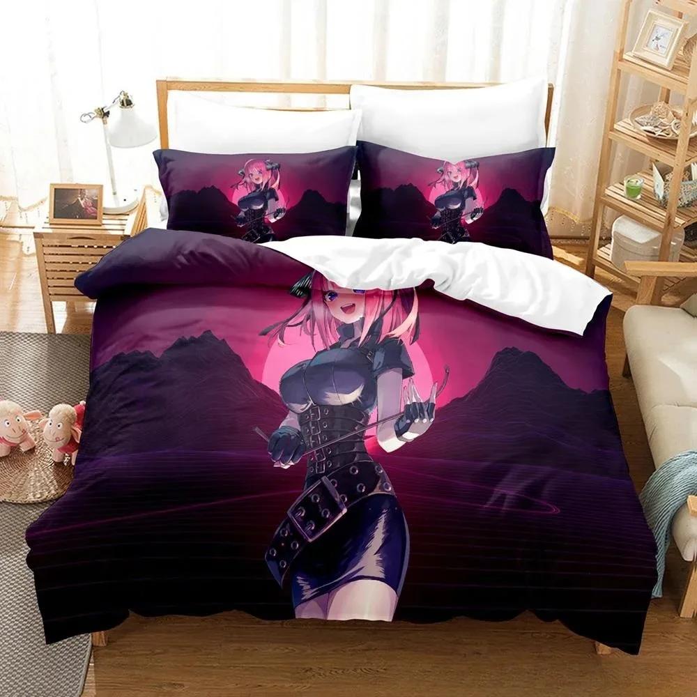 Anime Kawai Young Girls The Quintesential Quintuplets Beding Set Carton Anime thre-piece set Adult People Kid Bedrom Duvet cover Sets