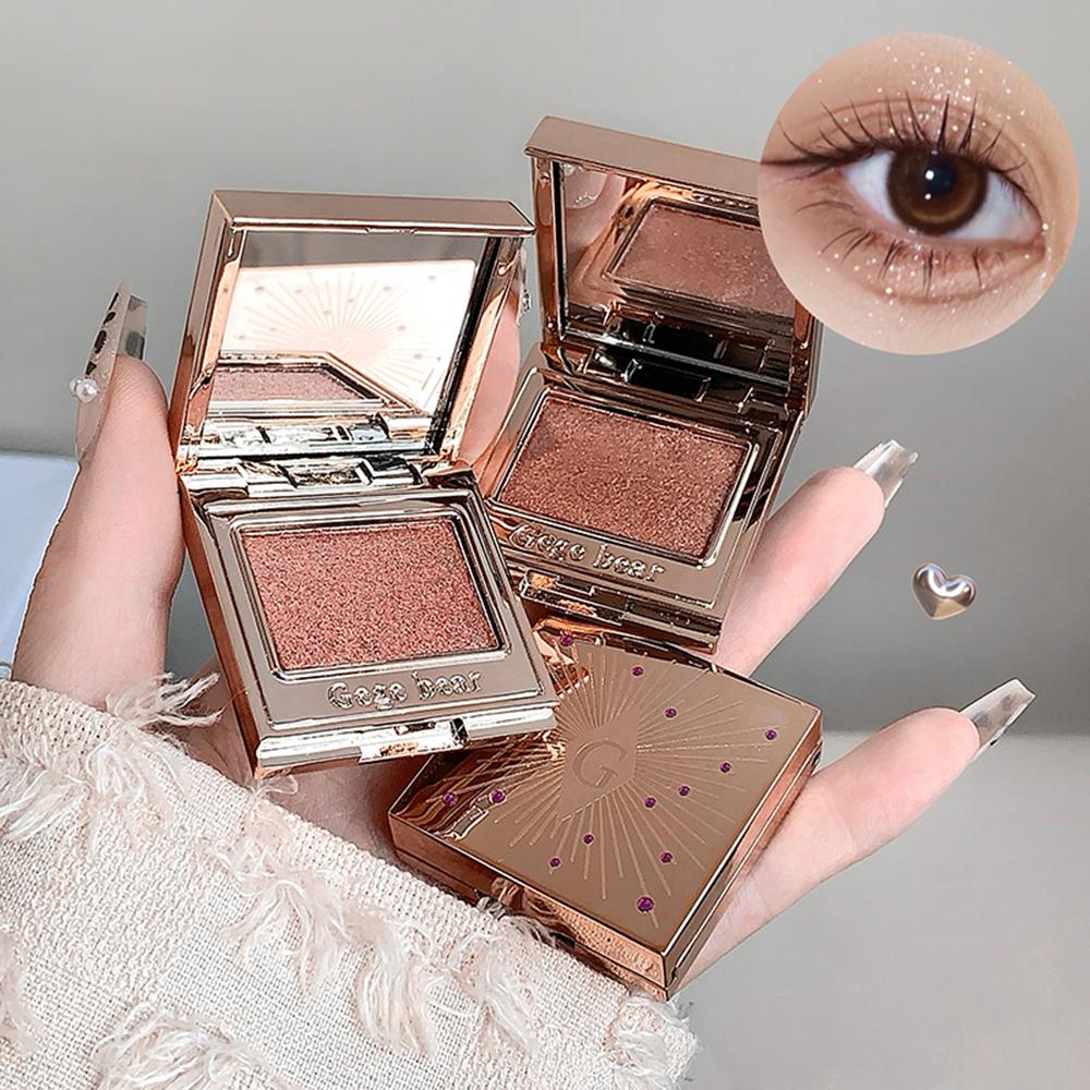 GEGE BEAR Schimmernde Einzel-Lidschatten-Palette, Ultra-pigmentiert, Lang anhaltend, Zart, Perfekter Lidschatten für einen strahlenden Look.