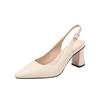 Baotou thick heel shoes children versatile 2025 spring and autumn ladies occupation commuting work pointed high heels single shoes
