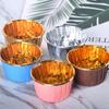 50Pcs Large 5039 Aluminum Foil Wrapper Paper Gold Cupcake Liner Baking Cup