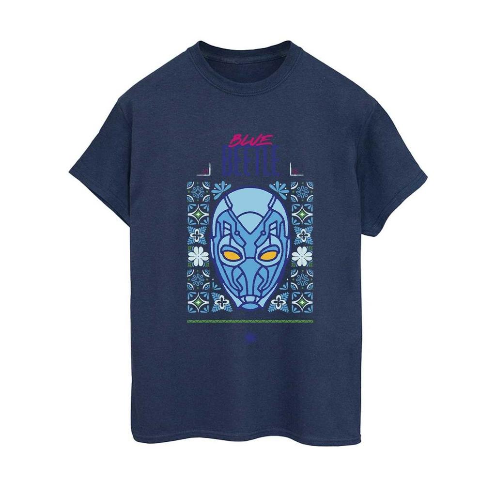 Blue Beetle Womens/Ladies Helmet Cotton Boyfriend T-Shirt
