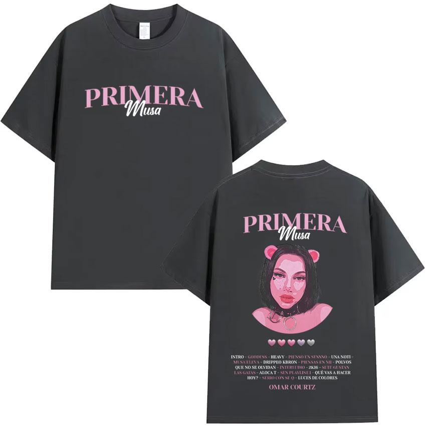 Trendy Rapper Omar Courtz Primera Musa Harajuku Graphic High Quality Tshirts Mens Casual Tee Shirt Hip Hop Oversized Cotton Tops