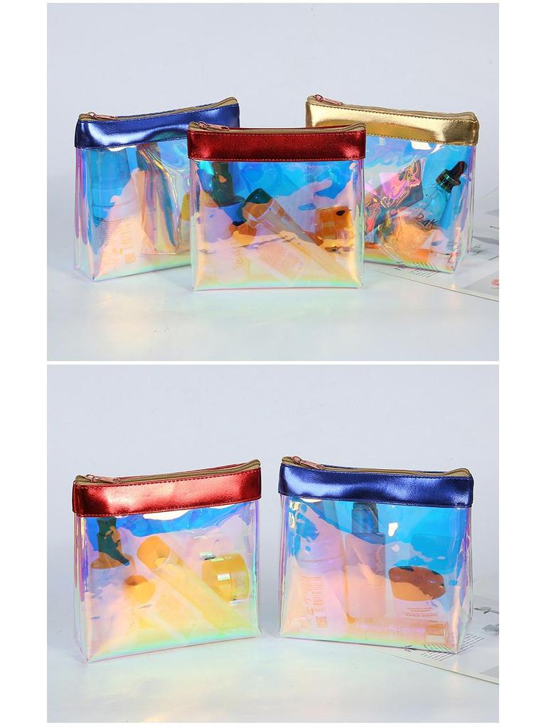 Voděodolná kosmetická taška z TPU s vysokou kapacitou a designem s barevně měnícím se bodem