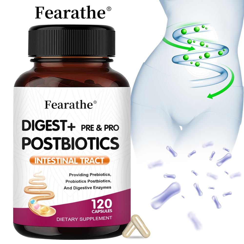 Fearathe Digest+ Pre & Probiotics Intestinal Tract Dietary Supplement 120 Capsules