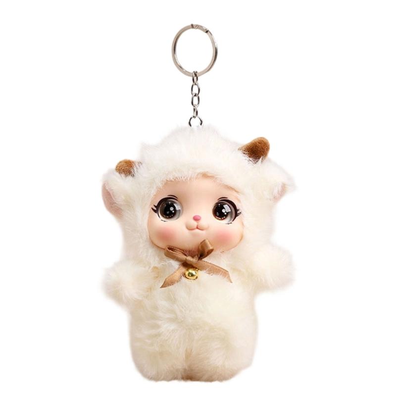 Cartoon Soft Doll Keychain With PP Cotton Filling For Keys Bags And Backpacks Multiple Color Trendy Car Decoration
