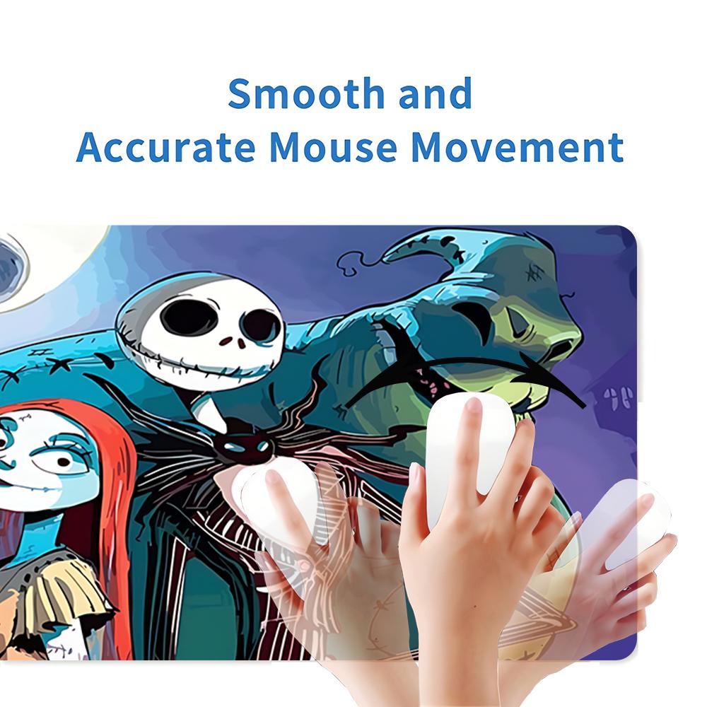 Nightmare Before Christmas Large Gaming Mouse Pad Nonslip Rubber Base Waterproof Desk Mat For Office Pc Laptop