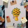 2D Acryl Kühlschrankmagnet London Goldfisch Topfpflanzen Sonnenblumenstrauß Kühlschrankmagnet Haus Küche Schrank Spind Dekoration