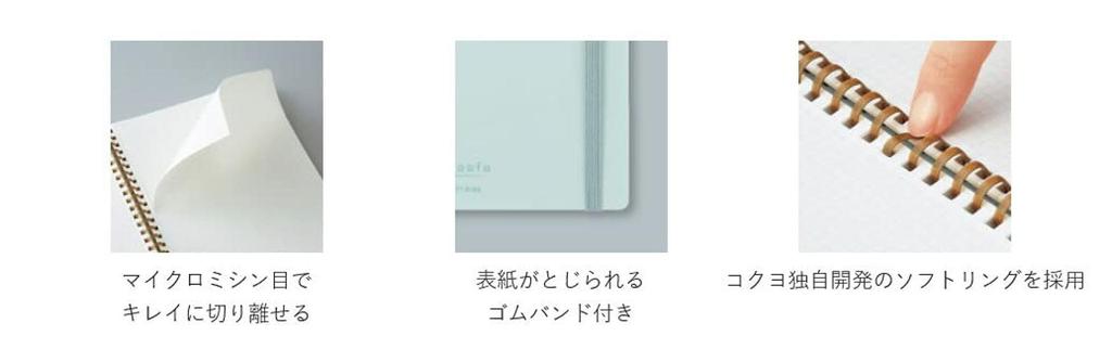 KOKUYO Soft Ring Notebook Sooofa A5 Deformation 4mm Grid Cutoff 80 Sheets Green Su-SV738S4-G [Bulk Purchase Set of 3 Books]