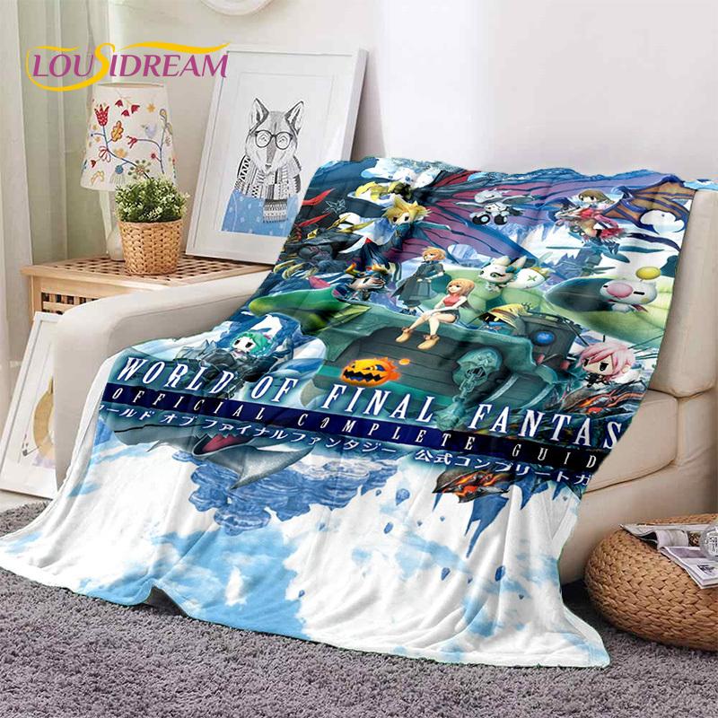Final Fantasy Series Games Soft Blankets,Keep Warm Throw Blanket Comfortable Blanket for Picnic Beds Sofa Home Bedroom Gift Kids