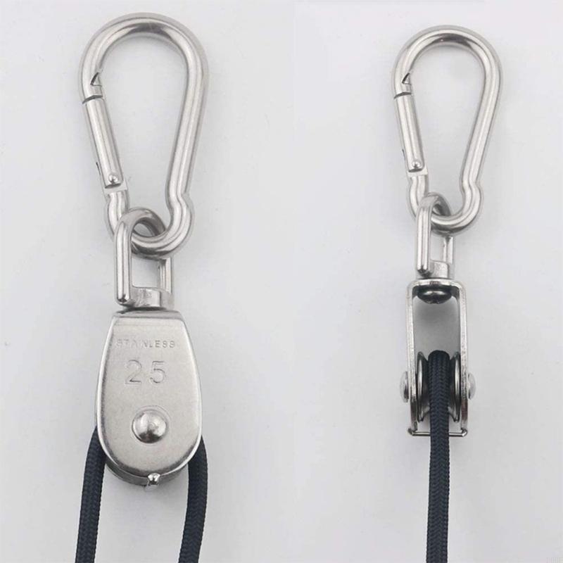   2Pcs M25 Cranes Pulley Block Heavy Duty Pully for Lifting Stainless Steel