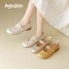Augustine Mary Jane shoes single shoes women's 2025 new summer wear with skirt sandals soft sole one pedal