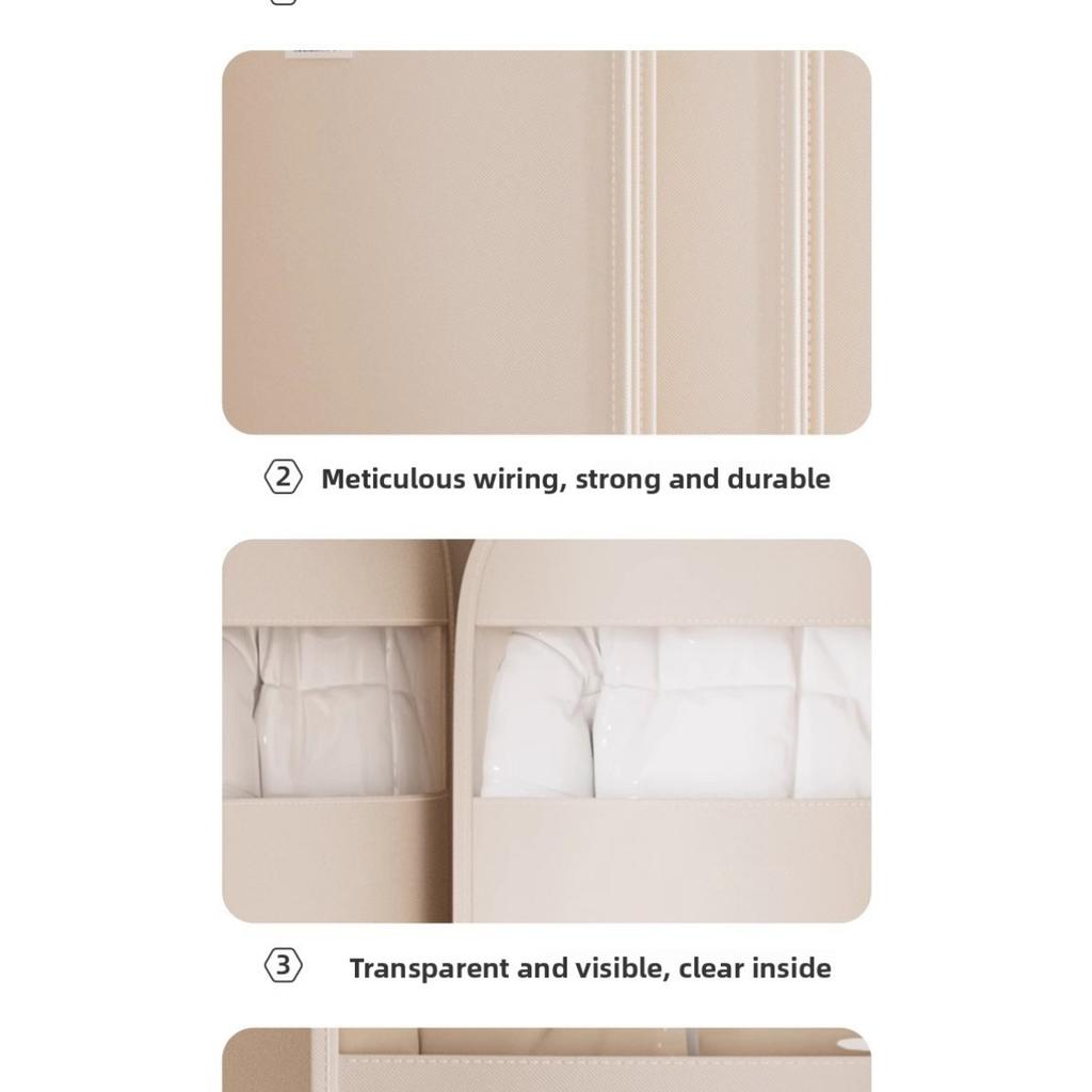 New Down Jacket Compression Dust Cover Wardrobe Clothes Dust Bag - Hanging Household Transparent Garment Hanger Bags, Space Saving Storage Organizer