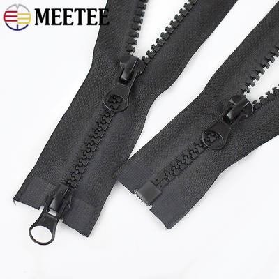 5# 8# 60-300cm Long Resin Zipper Sewing Zippers with Single/Double Sliders Zip Closure for Tent Coat Clothes Repair Accessory