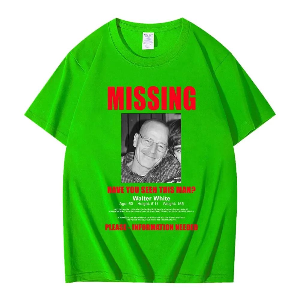 Tv Heisenberg Breaking Bad Missing Sign T Shirt Better Call Saul Graphic Print Tshirts Unisex Unisex Cotton Short Sleeves Tshirt