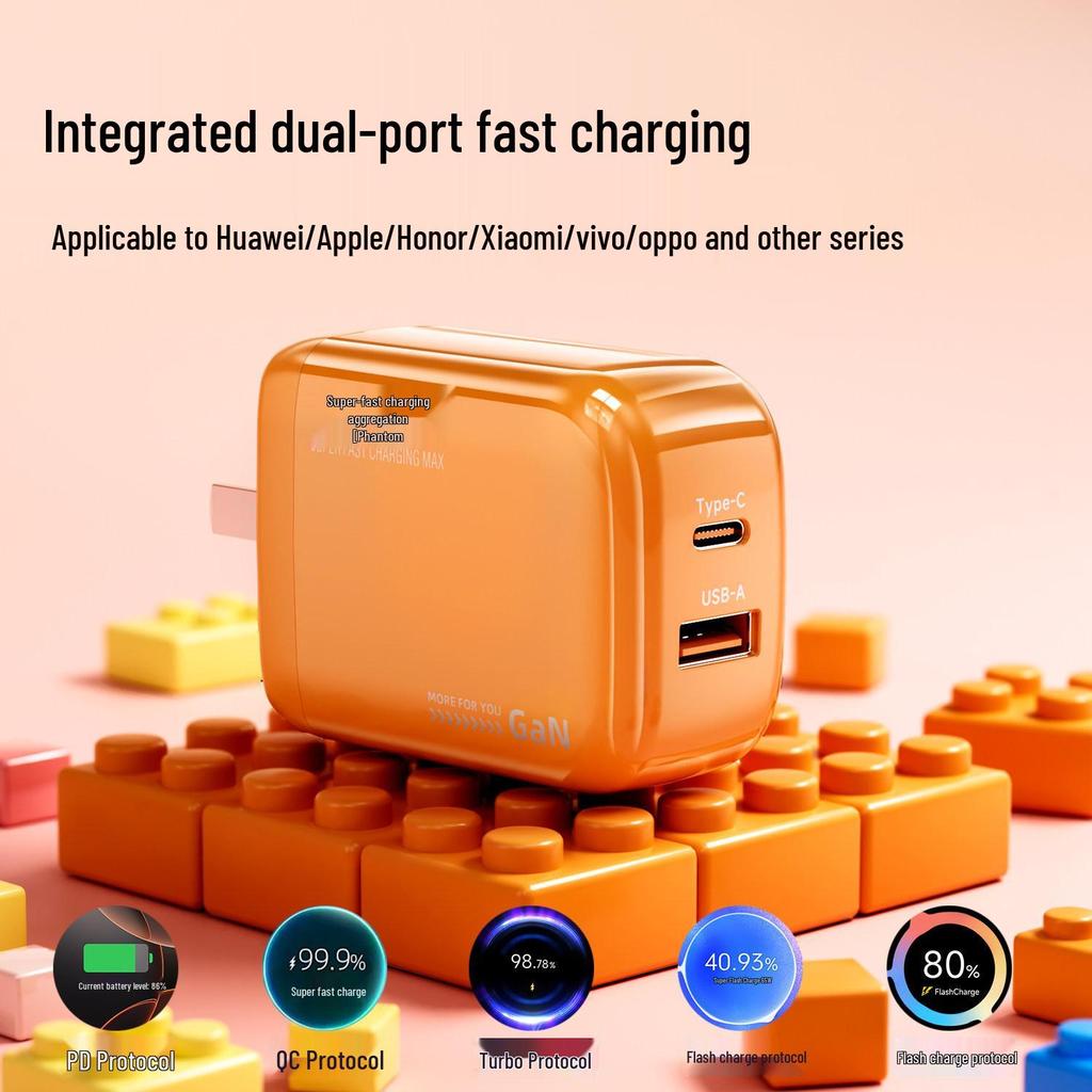 Dual USB Fast Charging Cable for Huawei, Honor, Xiaomi, Apple, and Android Devices