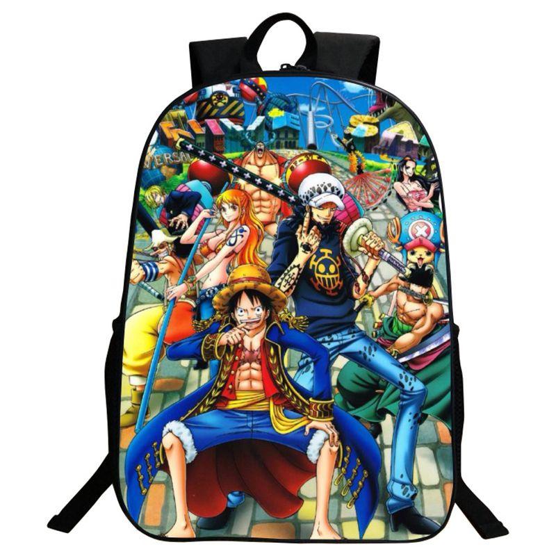 Durable And Fashionable Anime One Piece Monkey D. Luffy Travel Bookbag For Students