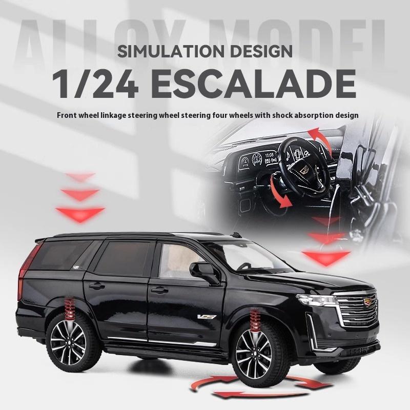 1/24 Scale Cadillac Escalade SUV Alloy Diecast Model Pull Back Toy Gift For Friends Collection Of Hobby Decorative Fine Present