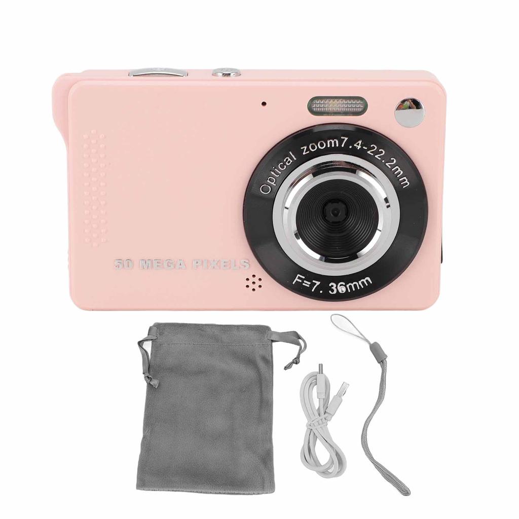 Digitalkamera für Teenager, 50 MP, 1080P HD, 2,8 Zoll TFT-Bildschirm, 16-facher Digitalzoom, Autofokus, Tasche