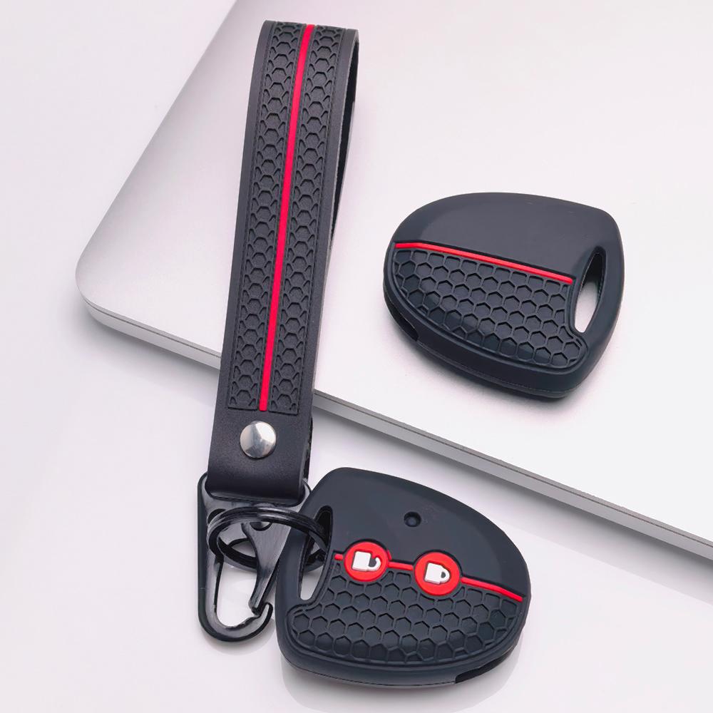 Key Fob Cover for Toyota Grand New Avanza Xenia PERODUA Alza Myvi Axia with Keychain Anti-Scratch Guard Shockproof Protection Soft Grip Texture