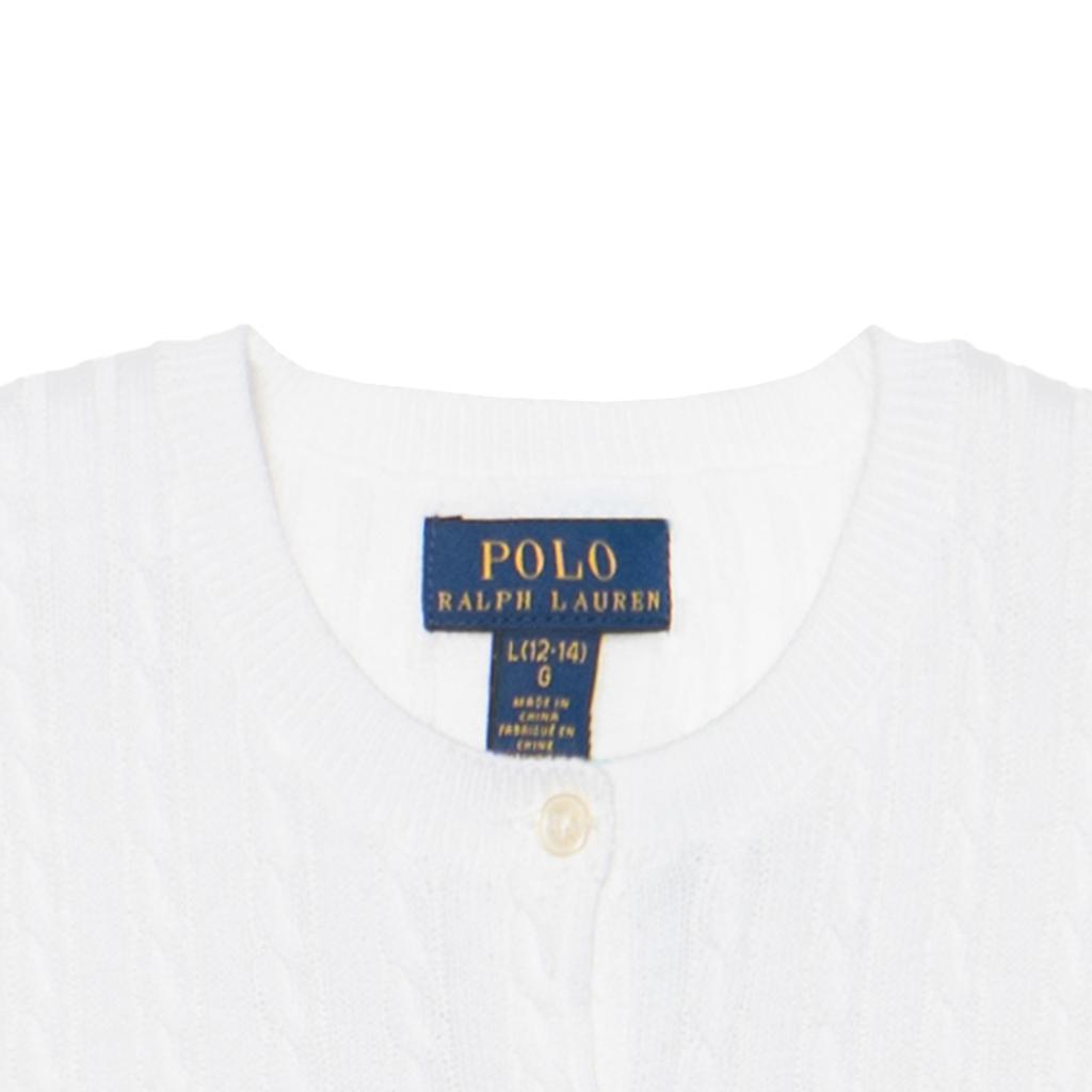 Polo Ralph Lauren Ensfarget Logo Brodert Enkeltspent Langermet Genser Barnegenser Hvit 313543047-064