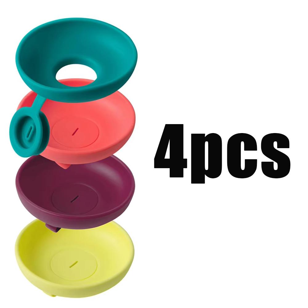 1/4Pcs Drip Free Popsicle Holder Color Silicone Portable Reusable Holder For Summer Originality Kids Ice Cream Party Treats Rack